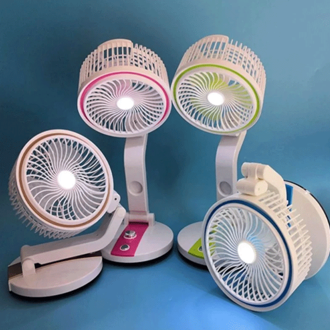 LR Rechargeable Folding Fan With Light